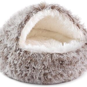 Round Small Cave Dog Bed - New in Bag - 20"x20"